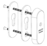 Защитная скобянка для DIN-цилиндра ABLOY CH102, MCR Хром матовый