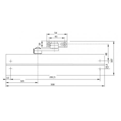 Доводчик ASSA-Abloy DC340DA  EN 2-6