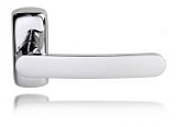 Ручка POLAR 6/0630 (внутр.) для дверей из профиля толщиной 50-60 мм + щиток, латунь матовохромирован