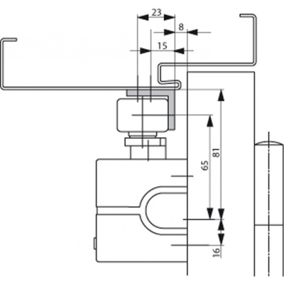 Монтажная пластина угловя ASSA-Abloy DCA104 (A104)