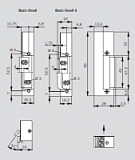 Электрозащелка Basic-Small-S, 6–12V AC/DC, LH/ ISO 6, E (функция отпирания)