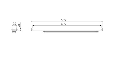 Тяга ASSA-Abloy DCG143 скользящая полозковая